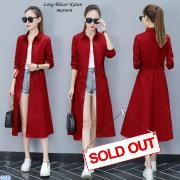 Long blazer katun maroon