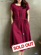 Dress linda maroon