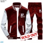 Set jaket 77 maroon