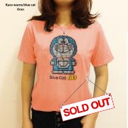 Kaos warna blue cat oren