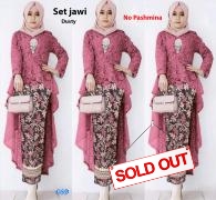 Set jawi brukat dusty