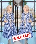 Dress kotak biru