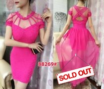 Mini dress import 88269 pink