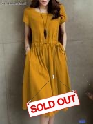 Dress linda mustard