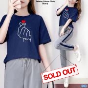 Setelan Celana cinta navy