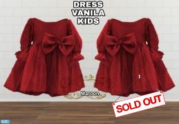 Dress Kids Vanila maroon