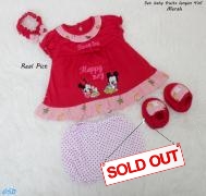 Set bayi fruits lengan merah 4in1