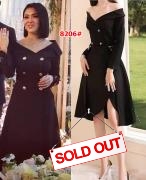 Dress import 8206 hitam