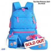Tas star princes 3in1 biru muda