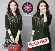 Tunik Yoko Bordir hijau botol