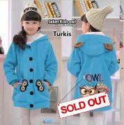 Jaket kids owl turkis-jkt kids burhan