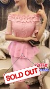 Setelan import 1807 pink muda