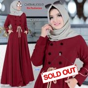 Maxi kancing baletoli maroon