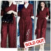 Jumpsuit lace maroon