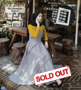 Maxi monocrom mustard