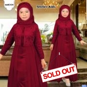 Attelier kids brukat maroon