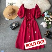 Dress zamira merah