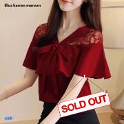 Blus karren maroon