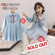 Dress nayara kids biru muda