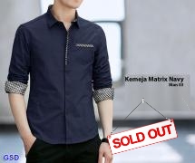 Kemeja matrix navy-man 03