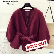 cardi Miumiu maroon