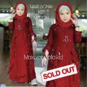 Maxi Sonia Kids hijau maroon