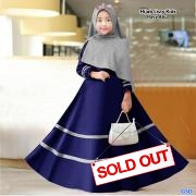 Hijab Listy Navy Abu