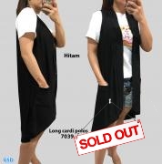 Long cardi polos 7039 hitam