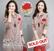 Tunik Square Bordir Mocca