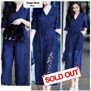 Jumpsuit lace navy