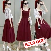 Set Dona Rompi Maroon