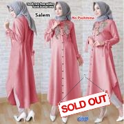Tunik twis flow sablon salem-tunik bunga twis