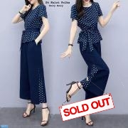 St Kulot polka navy