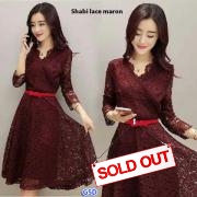 Shabi lace maron