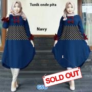 Tunik onde pita navy