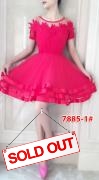 Dress import 7885-1 merah