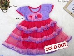 Dress kids peony ungu