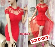 Mini dress import 88269 red