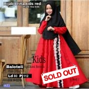 Hijab brina kids red-hijab rina kids