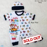 Set bear white 3in1 navy