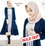 Dress twotone navy