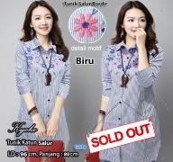 Tunik Salur Bordir Biru