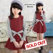 Dresss pinkan kids maroon