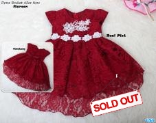 Dress alice 1-4 maroon