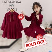 Dress nayara kids maroon