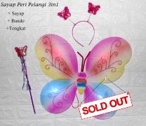 Set Sayap Peri Kupu Pelangi