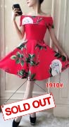 Dress import 1910 merah
