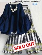 set batik catur-set blowy navy