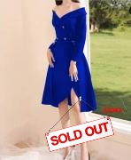 Dress import 8206 biru