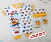 Set bear white 3in1 kuning